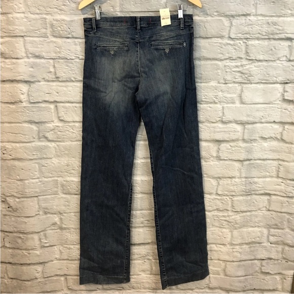 NWT Anthropologie Ottod'Ame Denim 29x35" Wide Leg Hi-Rise Blue Jeans - Picture 2 of 12